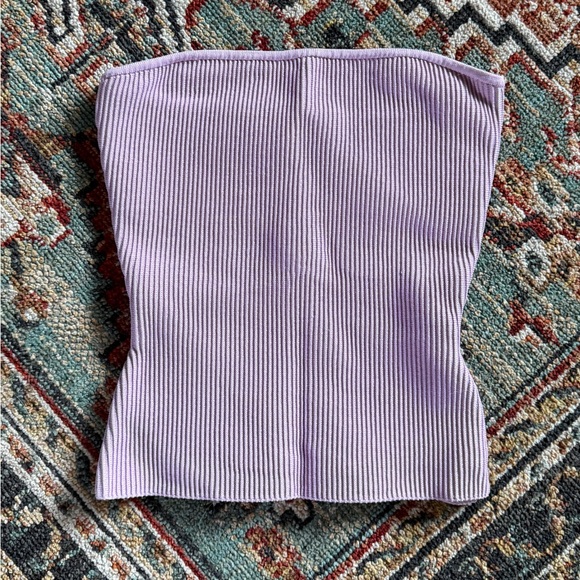 Aritzia Babaton Lavender Sculpt Knit Tube Top - Picture 2 of 5